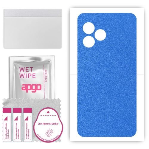 folia naklejka skórka strukturalna na TYŁ do Xiaomi Poco M6 5G - Niebieski Pastel Matowy - apgo SKINS