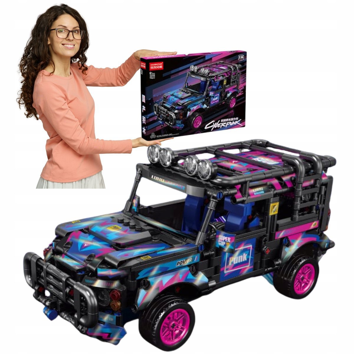 Klocki konstrukcyjne Cyberpunk terenowe auto Land Rover Defender 768 ele