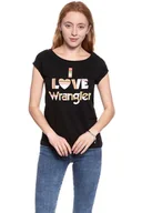 Koszulki i topy damskie - Wrangler, T-shirt damski, I Love Tee Black W700Lea01, rozmiar XS - miniaturka - grafika 1