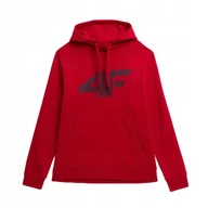 Bluzy męskie - 4F Bluza Męska Z Kapturem Tswsm353 Czarna Xxl - miniaturka - grafika 1