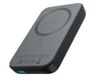 Powerbanki - Joyroom Powerbank indukcyjny JR-W020 MagSafe 10000mAh, 20W + kabel USB-C 25cm, czarny - miniaturka - grafika 1