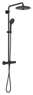 Zestawy prysznicowe - Grohe Vitalio Joy - Zestaw prysznicowy z termostatem, średnica 26 cm, 3 strumienie, phantom black 26403KF2 - miniaturka - grafika 1