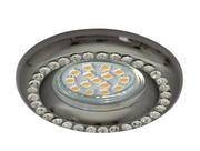 Lampy sufitowe - Candellux SOC-03 BK Czarne z kryształkami GU10 50W 230V Oczko sufitowe 2251066 2251066 - miniaturka - grafika 1