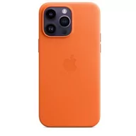 Etui i futerały do telefonów - Etui APPLE Leather Case MagSafe do iPhone 14 Pro Max Pomarańczowy - miniaturka - grafika 1