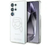 Etui i futerały do telefonów - Karl Lagerfeld Rhinestones Karl Head Logo do Galaxy S25 Ultra Przezroczysty - miniaturka - grafika 1