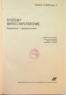 Systemy minikomputerowe Organizacja i oprogramowanie - Systemy operacyjne i oprogramowanie - miniaturka - grafika 1