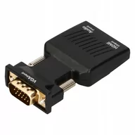 Adaptery i przejściówki - Adapter Konwerter Vga D-sub Do Hdmi + Dźwięk Audio - miniaturka - grafika 1