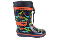 Kalosze damskie - KangaROOS K-summerrain kalosze chłopięce, Dk Navy Dino Multi, 25 EU - miniaturka - grafika 1