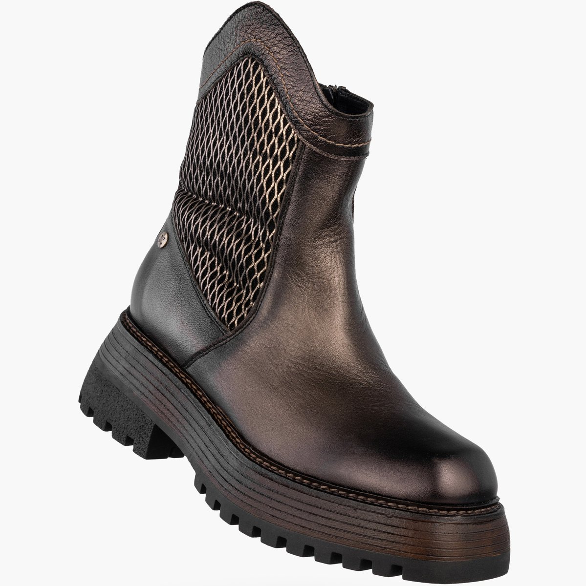 Botki Damskie Skórzane Buty Zimowe Ocieplane Platforma Brązowe Maciejka 07130-02/00-8 Brązowy 40