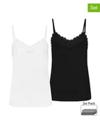 Koszulki i topy damskie - Sublevel Topy (2 szt.) w kolorze czarnym i białym - miniaturka - grafika 1