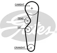 Mechanizmy rozrządu - GATES PASEK ROZRZ  5665XS CHERY AMULET/KARRY 1,6 06- - miniaturka - grafika 1