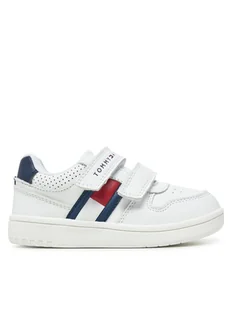 Tommy Hilfiger Sneakersy Flag Low Cut Velcro Sneaker T1X9-33841-1355 M Biały - Buty dla chłopców - miniaturka - grafika 1