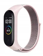 Akcesoria do smartwatchy - Opaska zamienna nylonowa do zegarka xiaomi mi band 3/4/5/6 pudrowy róż - miniaturka - grafika 1