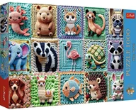 Puzzle - Puzzle 1000 Szydełkowe zwierzątka TREFL - miniaturka - grafika 1