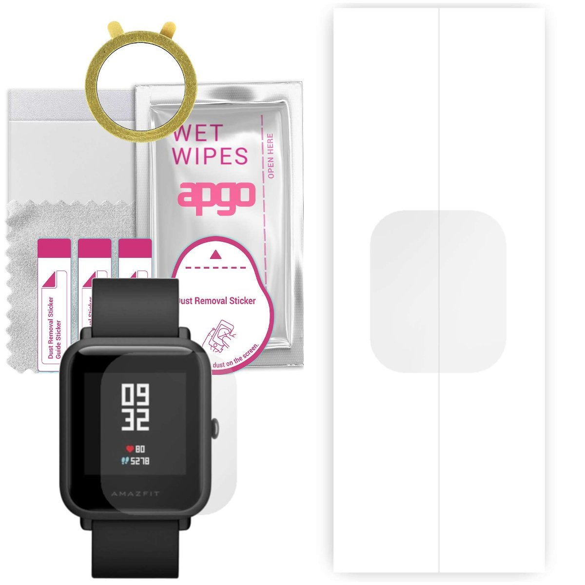 1x Folia hydrożelowa do Amazfit Bip Lite - apgo Smartwatch Hydrogel Protection Ochrona na ekran smartwatcha
