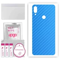 Szkła hartowane na telefon - Folia naklejka skórka strukturalna na TYŁ do Xiaomi Redmi Note 7 Pro -  Carbon Niebieski - apgo SKINS - miniaturka - grafika 1