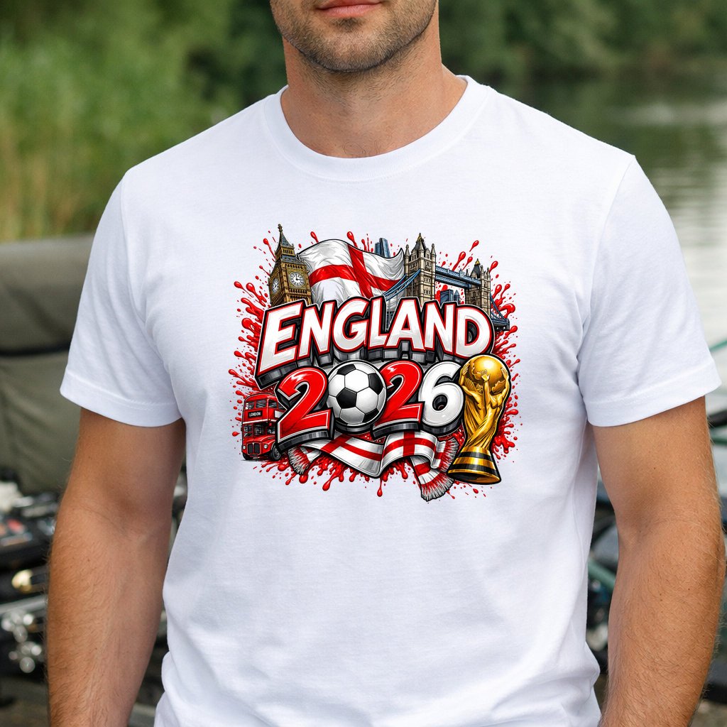 Koszulka WORLD CUP 2026 ANGLIA ENGLAND kolor biały rozmiar 4XL
