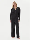 Piżamy damskie - Tommy Hilfiger Piżama UW0UW06142 Czarny Relaxed Fit - miniaturka - grafika 1