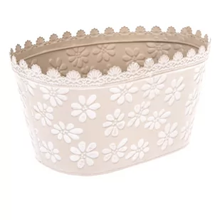 Różowa metalowa doniczka Dakls Daisy, wys. 14,5 cm - Donice - miniaturka - grafika 1