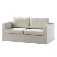 Pokrowce na meble - Dekoria pl pl Pokrowiec na sofę Karlstad 2-osobową nierozkładaną długi jasno szary welwet 165 x 89 x 64 cm Ingrid 618-705-40 - miniaturka - grafika 1