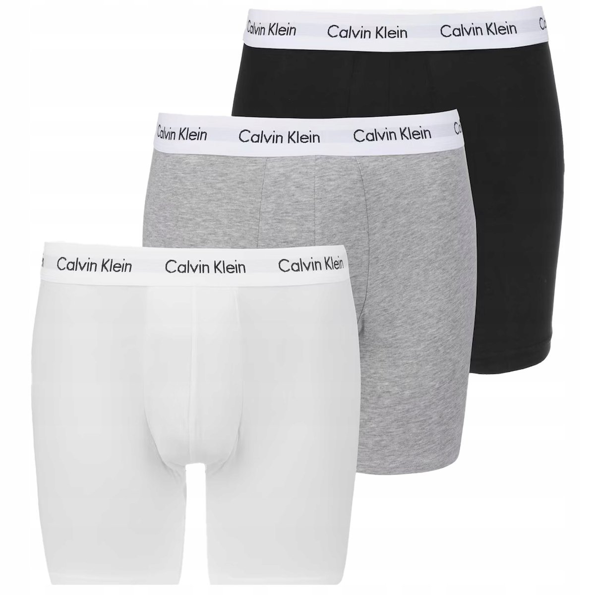 Calvin Klein Męskie Bokserki CK Majtki z gumką 3 PAK Low Rise Trunk r. M