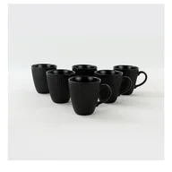 Kubki - Czarne ceramiczne kubki zestaw 6 szt. 0.3 l – Hermia - miniaturka - grafika 1