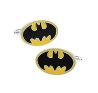 Spinki do mankietów i krawatów - Spinki do mankietów koszuli mankietu batman żółty - miniaturka - grafika 1