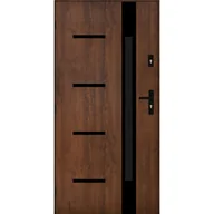 Drzwi zewnętrzne - PANTOR Drzwi stalowe zewnętrzne wejściowe Tulon orzechowe 90 lewe - miniaturka - grafika 1