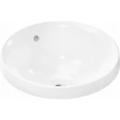 Umywalki - HANSGROHE 60155450 Xuniva S Umywalka wpuszczana w blat 40x40 bez otworu na baterię, z przelewem - miniaturka - grafika 1
