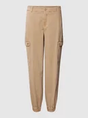 Spodnie damskie - Spodnie cargo z wpuszczanymi kieszeniami - miniaturka - grafika 1