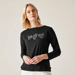 Regatta Damska bluzka Carlene Czarny we wzór, Cotton, Rozmiar: 36 - Bluzki damskie - miniaturka - grafika 1