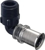 Łączniki, trójniki, kształtki - Wavin Kolano GZ K5 C/Z woda PN10 16/ 1/2" X90 - miniaturka - grafika 1