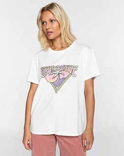 Koszulki i topy damskie - BILLABONG Podstawowa koszulka damska biała S/8 - grafika 1