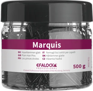 Efalock Marquis, wsuwki do włosów, 4cm, opakowanie 500g, czarny - Ozdoby do włosów - miniaturka - grafika 1