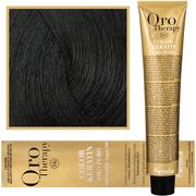 Farby do włosów i szampony koloryzujące - Fanola 1.0 Oro Puro Therapy Keratin Color 100 ML Czarny HC-18-01 - miniaturka - grafika 1