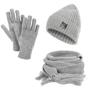 Damski zestaw zimowy czapka szal rękawiczki HZ0015 HEYO - Czapki damskie - miniaturka - grafika 1