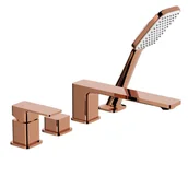 Baterie wannowe i prysznicowe - Bateria wannowa miedziana połysk 4-otworowa Dust KFA Armatura - miniaturka - grafika 1