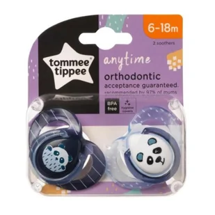 Tommee Tippee Smoczek CTN silikonowy Any Time 2 szt. 6-18 msc.-chłopiec 433364TT - Smoczki do butelek - miniaturka - grafika 2
