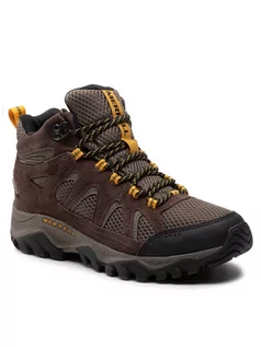 Buty zimowe męskie - Merrell Trekkingi Oakcreek Mid Wp J036401 Brązowy - grafika 1