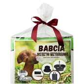 Księgarnia OUTLET - Zestaw Grzybiarki dla Babci- kosz do grzybów, nóż do grzybów, czapka, torba - miniaturka - grafika 1