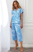 Piżamy damskie - Piżama damska Ralph Lauren ILN92151, Kolor niebieski-wzór, Rozmiar S, Ralph Lauren - Intymna - miniaturka - grafika 1