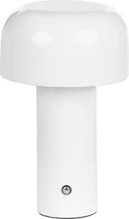 BELIANI Lampa stołowa biała metal klosz nowoczesna - Oprawy, klosze i abażury - miniaturka - grafika 1