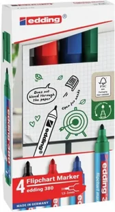 Marker do flipchartów 1,5-3 mm 4 kolory - Edding - Markery do tablic - miniaturka - grafika 1