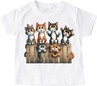 Koszulki dla dziewczynek - Koszulka z kotami na DZIEŃ KOTA - miniaturka - grafika 1