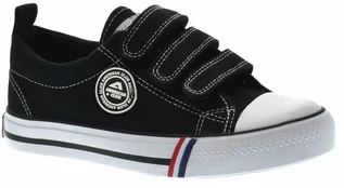 Buty dla chłopców - Trampki młodzieżowe American Club LH 33/34/22 Czarne - grafika 1
