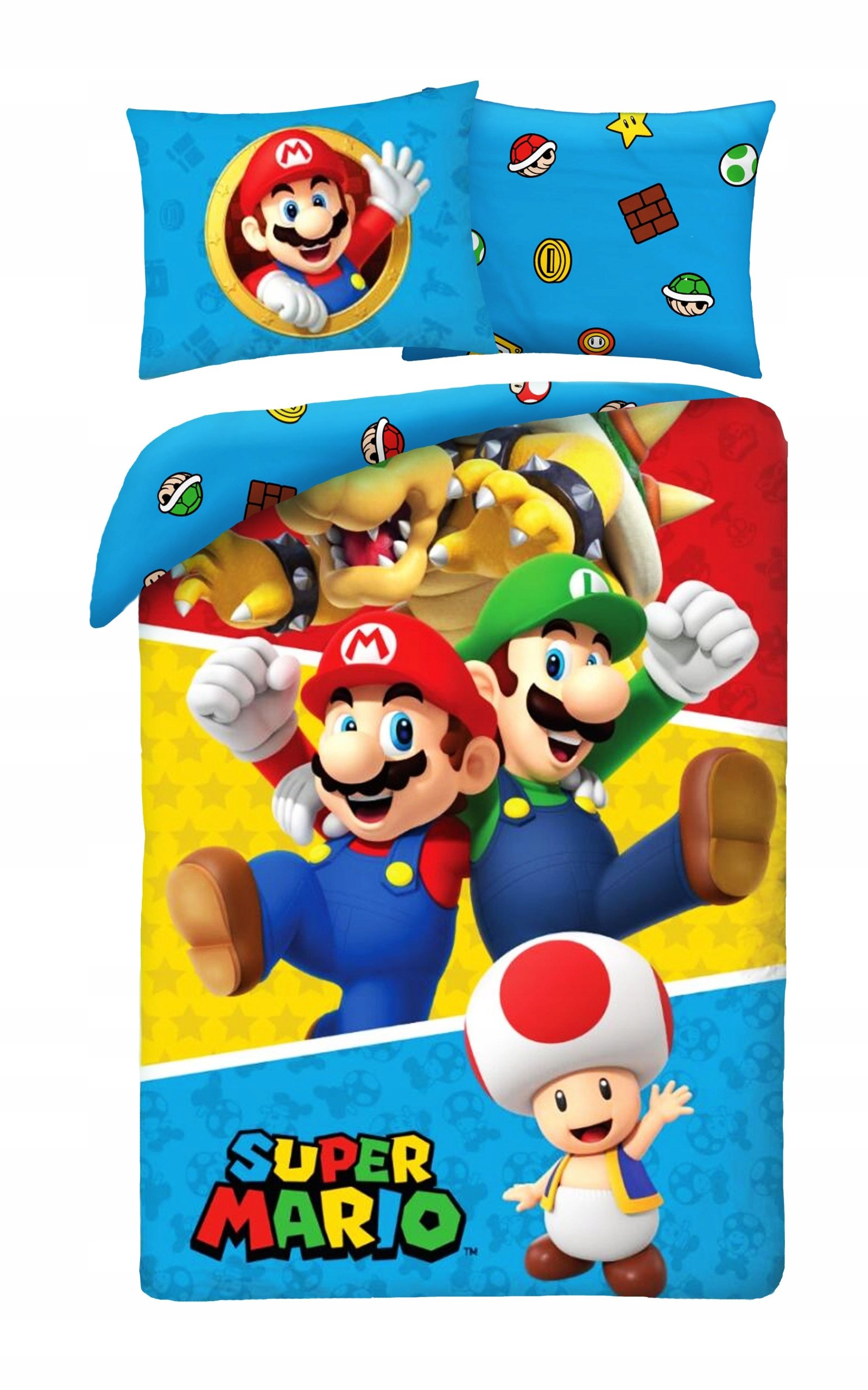 Pościel dziecięca Mario 140x200 cm Halantex Nitendo Luigi