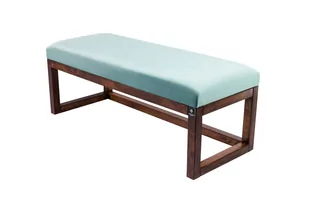 Ławka na buty LPG-2 135cm EMRAWOOD drewno lite kolor orzech siedzisko gładkie kolor miętowy - Ławki do przedpokoju Ławka na buty LPG-2 135cm EMRAWOOD drewno lite kolor orzech siedzisko gładkie kolor miętowy - Ławki do przedpokoju - miniaturka - grafika 1