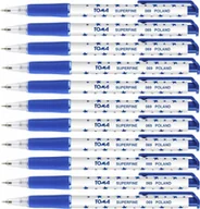 Długopisy - DŁUGOPIS AUTOMATYCZNY NIEBIESKI Toma W gwiazdki 10 sztuk Cienka linia 3 mm - miniaturka - grafika 1