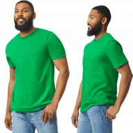 Koszulki męskie - T-shirt Koszulka Męska Bawełna SOFTSTYLE Gildan GI64000 ZIELONY Irish 2XL - miniaturka - grafika 1