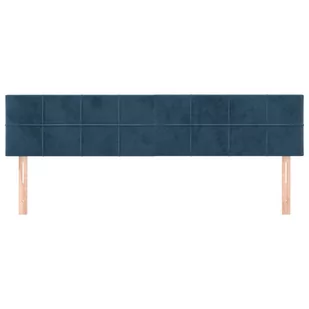 Lumarko Zagłówki, 2 szt., ciemnoniebieskie, 100x5x78/88 cm, aksamit - Inne meble do sypialni - miniaturka - grafika 4